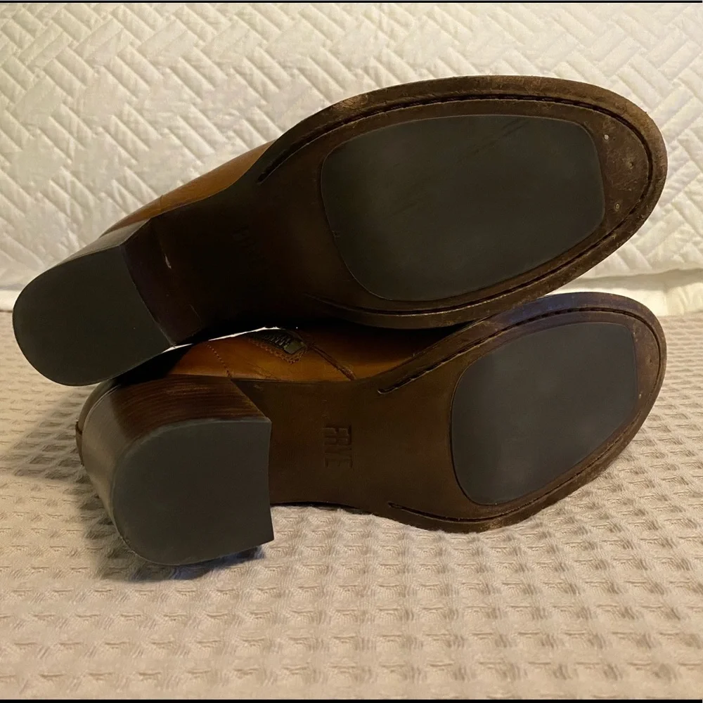 Frye Brown Leather Ankle Boots - Picture 11 of 13